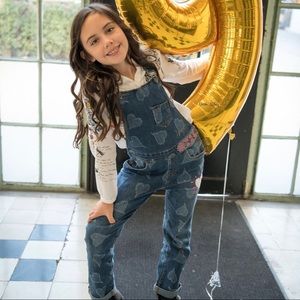 Desigual heart dungarees denim - size 9/10